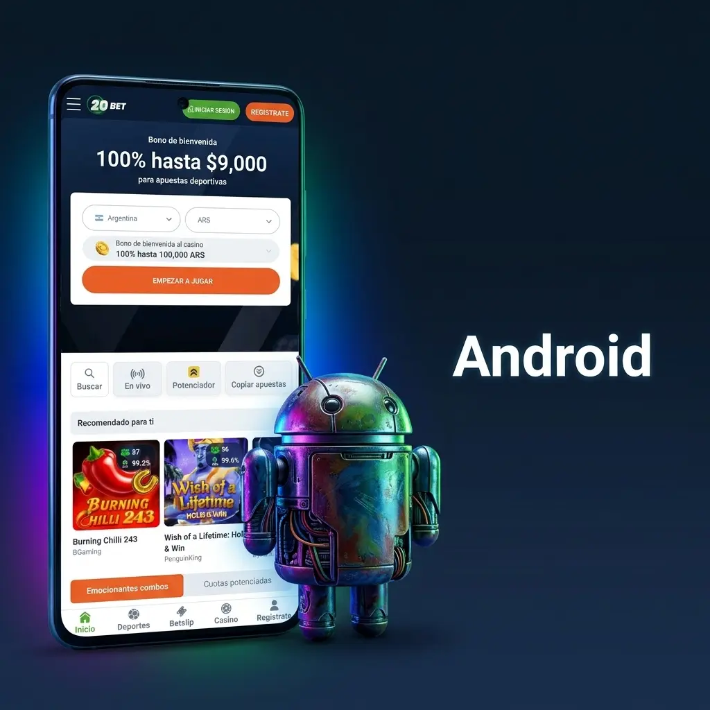 App 20bet para Android: instalación APK paso a paso en dispositivos con Android 5.0 o superior
