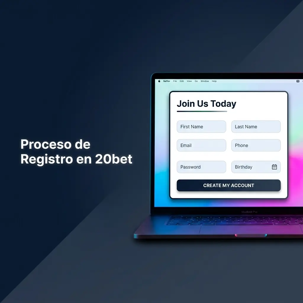 Proceso de registro en 20bet: creá tu cuenta en menos de 2 minutos y accedé al bono de bienvenida